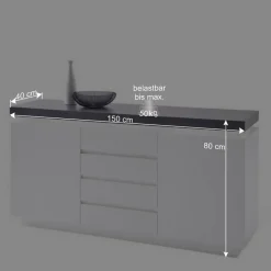 Wohnen Design Sideboard Rebelvo mit dimmbarer LED Beleuchtung