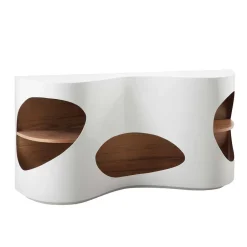 Wohnen Design Sideboard Regal in Weiß Hochglanz - Scarula