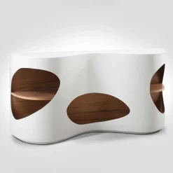 Wohnen Design Sideboard Regal in Weiß Hochglanz - Scarula