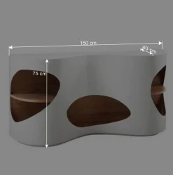 Wohnen Design Sideboard Regal in Weiß Hochglanz - Scarula