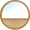 Wohnen Design Spiegel aus Teak & Rattan - Vilrada