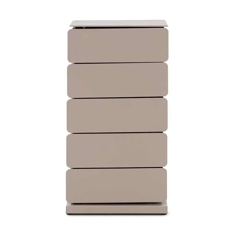 Wohnen Design Stahlkommode in Taupe - Gioja