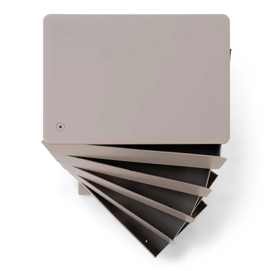 Wohnen Design Stahlkommode in Taupe - Gioja