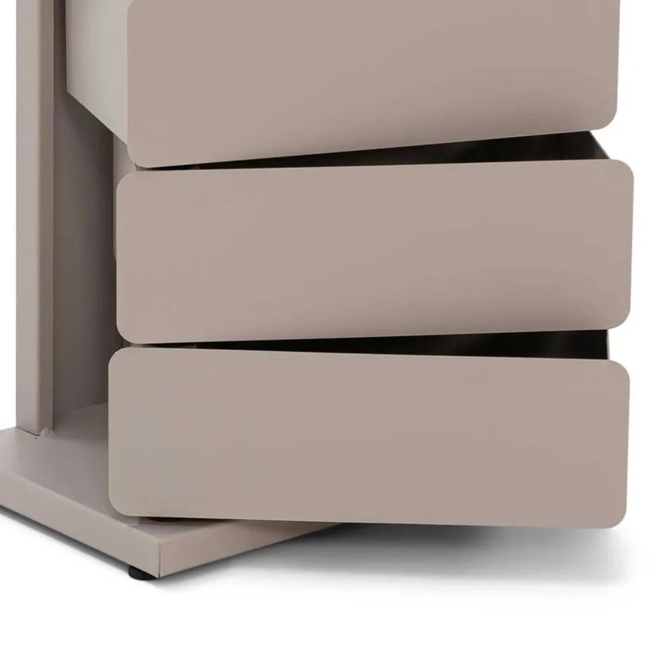 Wohnen Design Stahlkommode in Taupe - Gioja