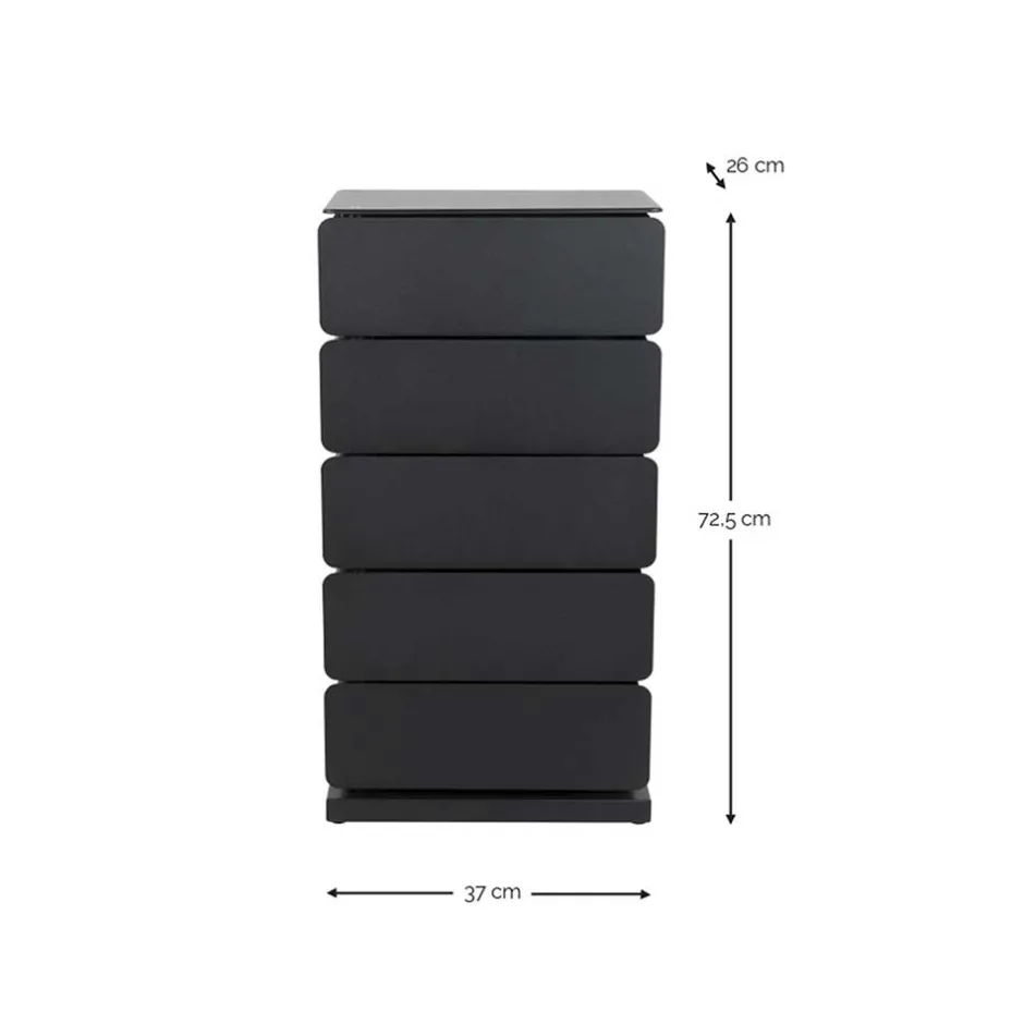 Wohnen Design Stahlkommode in Taupe - Gioja