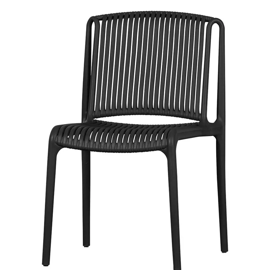 Wohnen Design Stapelstühle in Schwarz - Live (4er Set)