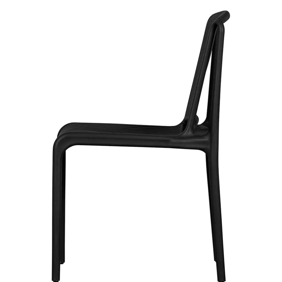 Wohnen Design Stapelstühle in Schwarz - Live (4er Set)