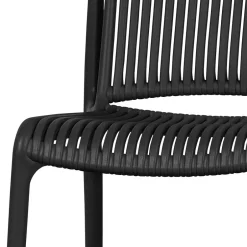 Wohnen Design Stapelstühle in Schwarz - Live (4er Set)