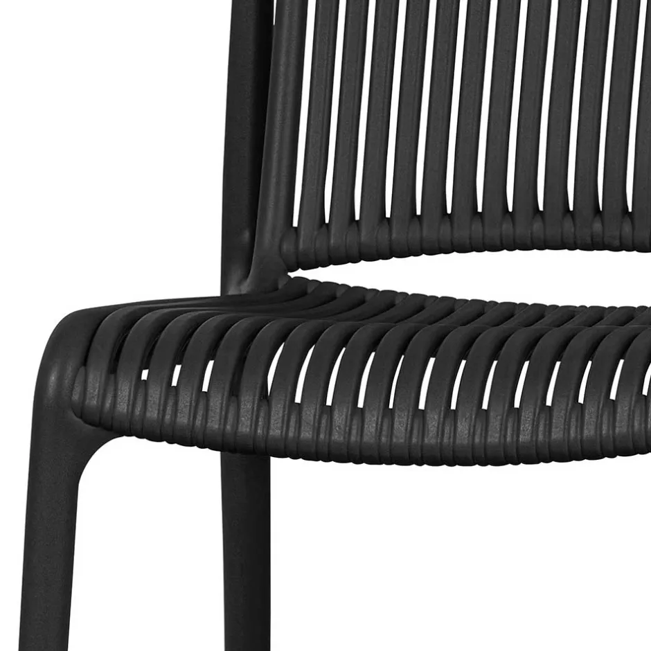 Wohnen Design Stapelstühle in Schwarz - Live (4er Set)