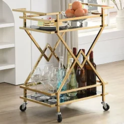 Design Teewagen in Schwarz und Gold - Ranieros^Wohnen Sale