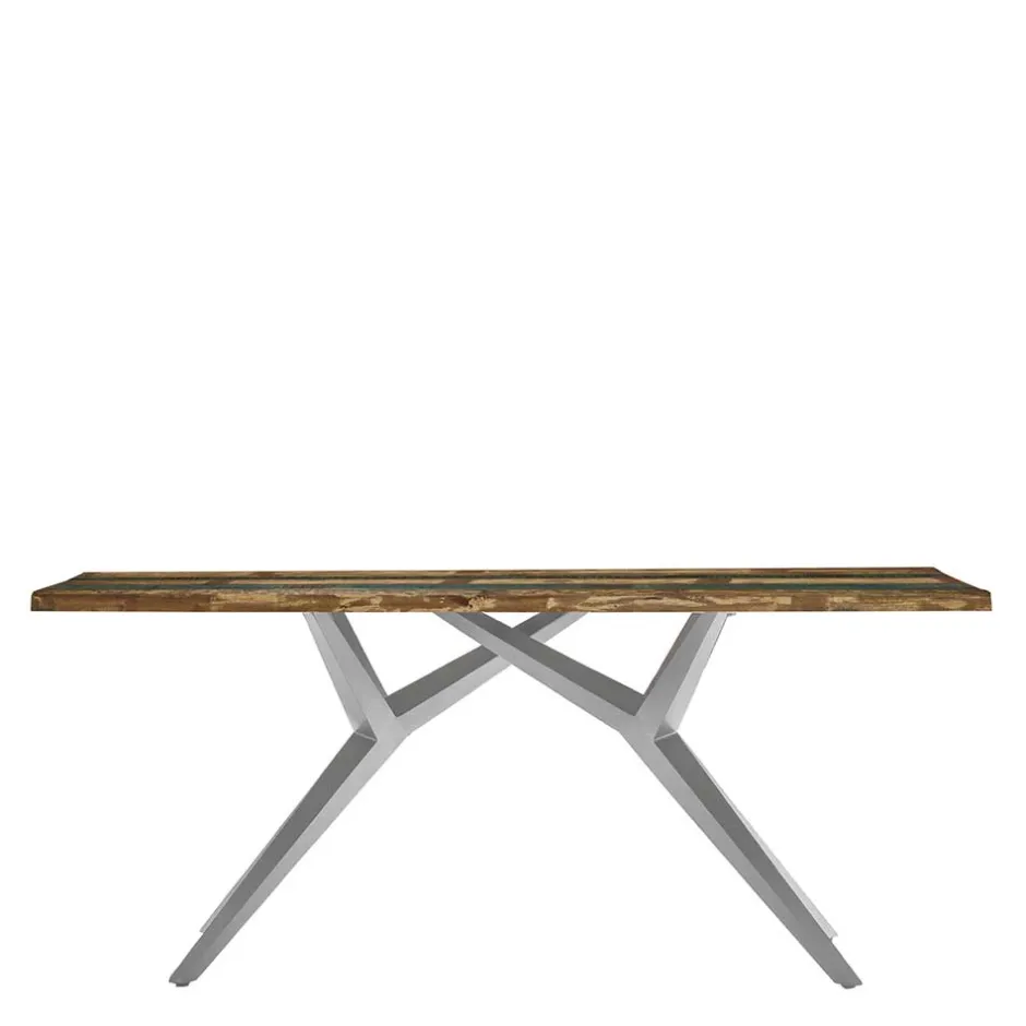 Design Tisch mit bunter Altholzplatte Shabby - Enyi^Wohnen New