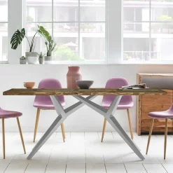 Design Tisch mit bunter Altholzplatte Shabby - Enyi^Wohnen New