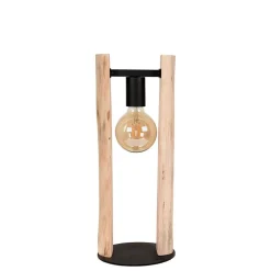 Design Tischleuchte aus Mangobaum Massivholz - Tanky^Wohnen Best