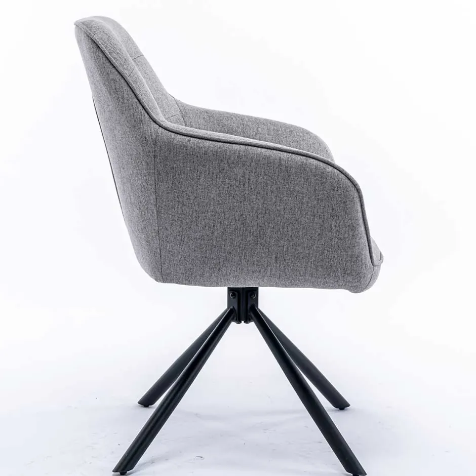 Design Tischsessel drehbar in Grau - Fiorenca (2er Set)^Wohnen Discount