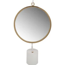 Wohnen Design Tischspiegel in Weiß mit Gold - Tihano