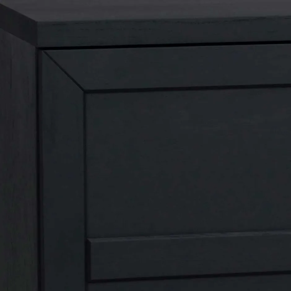 Wohnen Design Türen Kommode in Eiche Schwarz - Meciva