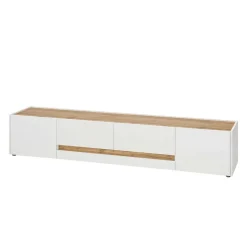 Design TV Board in Weiß & Wildeiche Optik - Nonessia^Wohnen Online