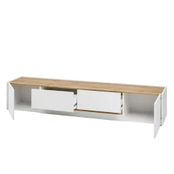 Design TV Board in Weiß & Wildeiche Optik - Nonessia^Wohnen Online