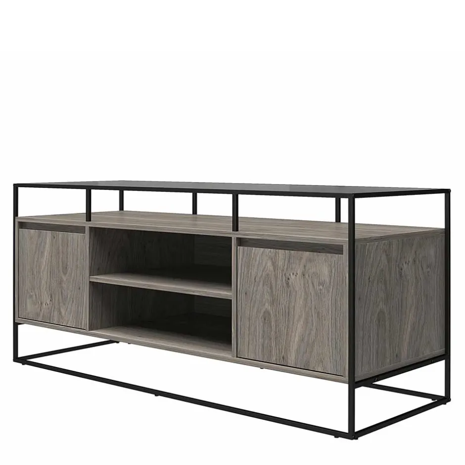 Wohnen Design TV Kommode in Eiche Grau - Midland