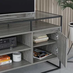 Wohnen Design TV Kommode in Eiche Grau - Midland