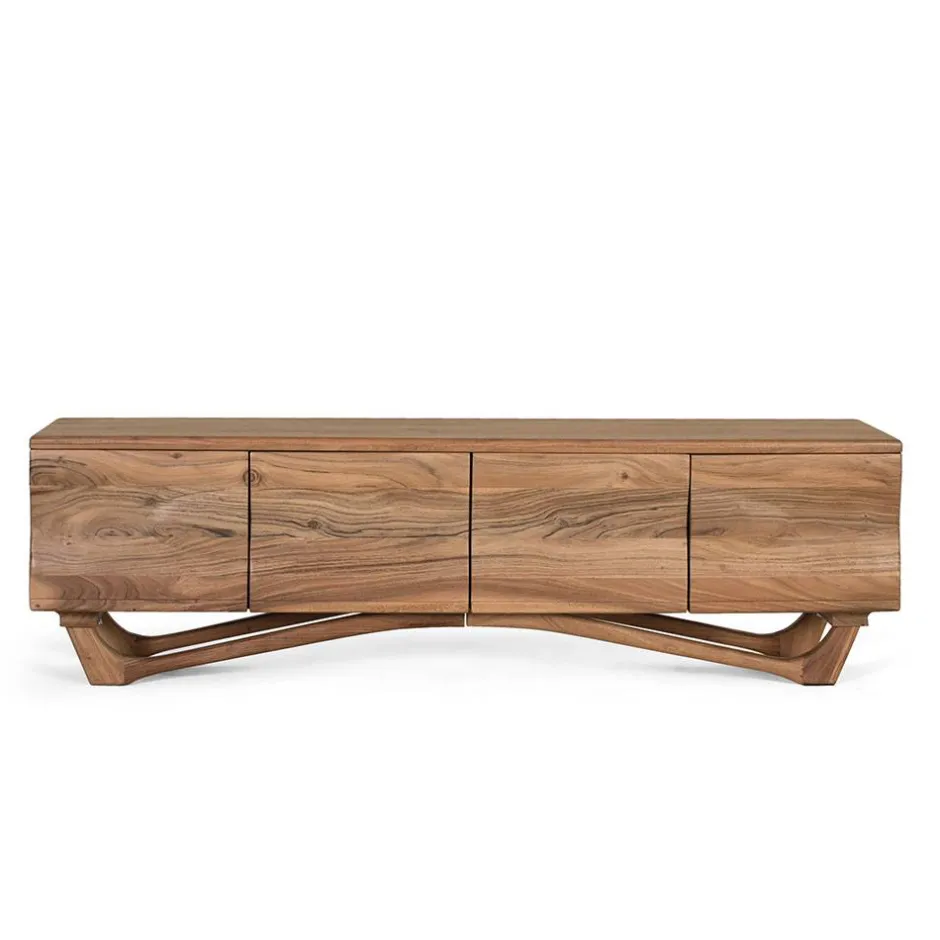Wohnen Design TV Lowboard aus Akazie Massivholz - Endra