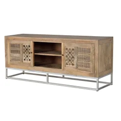 Design TV Lowboard aus Mangobaum Massivholz - Valuta^Wohnen Clearance