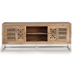 Design TV Lowboard aus Mangobaum Massivholz - Valuta^Wohnen Clearance