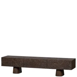 Design TV Lowboard aus Mangoholz in Walnuss Braun - Glancossa^Wohnen Online