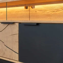 Design TV-Lowboard aus Eiche mit Glas - Masicuri^Wohnen Hot