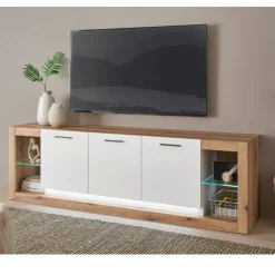 Design TV-Lowboard mit vier offenen Fächern - Adejano^Wohnen Discount