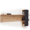 Wohnen Design Wandboard Regal in Eichefarben & Grau - Vecenda