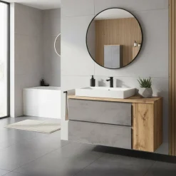 Design Waschtisch mit Aufsatzbecken - Mia^Wohnen Discount