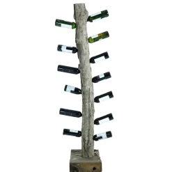 Design Weinregal aus Holzstamm Teak massiv - Teako^Wohnen New