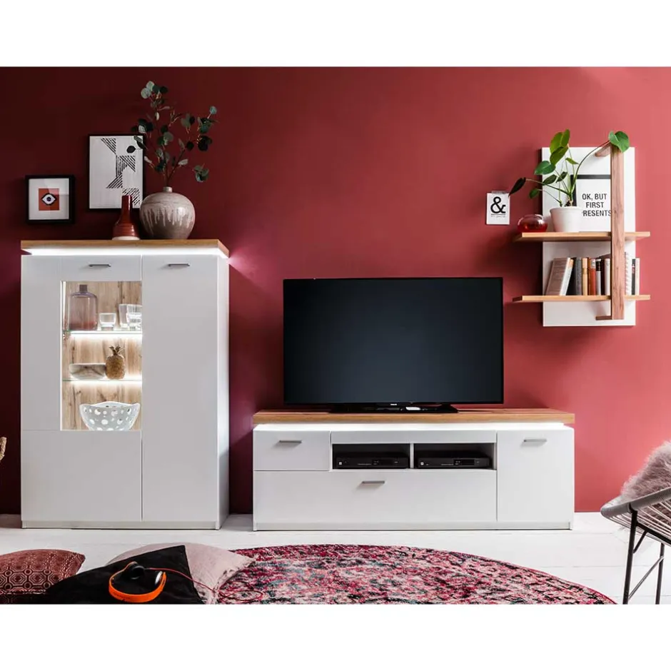 Design Wohnkombination mit Licht - Caldri (dreiteilig)^Wohnen