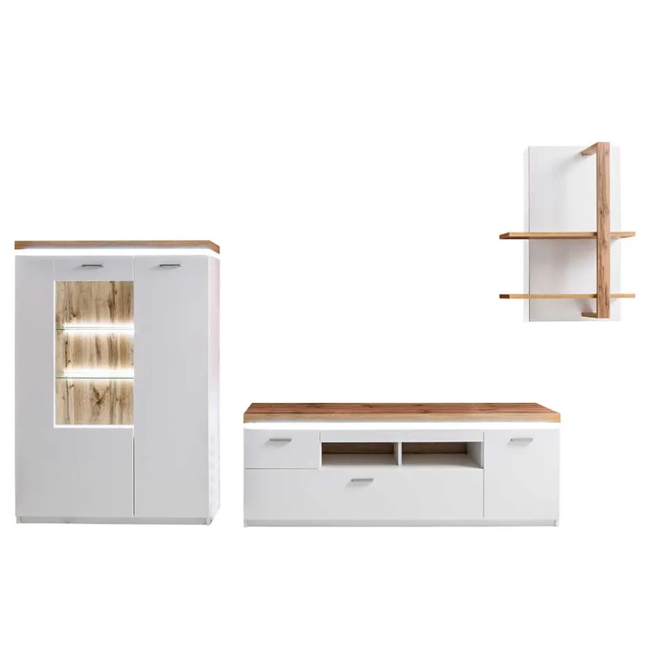 Design Wohnkombination mit Licht - Caldri (dreiteilig)^Wohnen