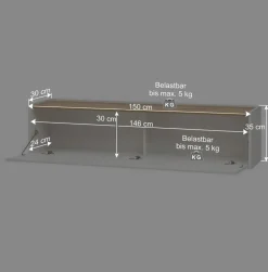 Design Wohnwand 350 cm breit - Nonessia I (dreiteilig)^Wohnen Clearance