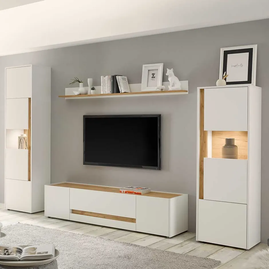 Design Wohnwand 270 cm breit - Nonessia (vierteilig)^Wohnen Hot