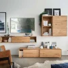 Wohnen Design Wohnwand aus Massivholz - Sinta (dreiteilig)
