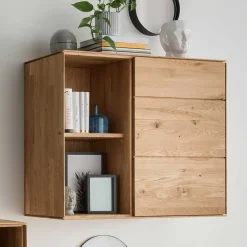 Wohnen Design Wohnwand aus Massivholz - Sinta (dreiteilig)