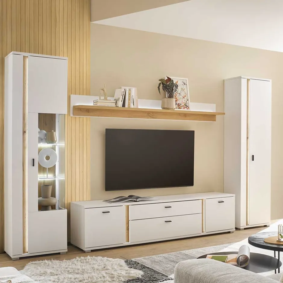 Design Wohnwand Möbelset - Racelyn (vierteilig)^Wohnen