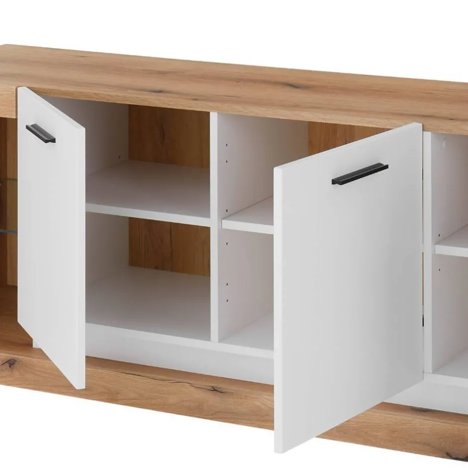 Design Wohnwand Set in Mattweiß - Adejano (dreiteilig)^Wohnen New