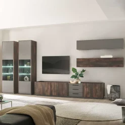 Wohnen Design Wohnwandmöbel Set - Mundo (fünfteilig)