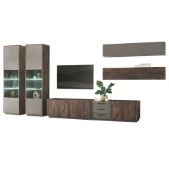 Wohnen Design Wohnwandmöbel Set - Mundo (fünfteilig)