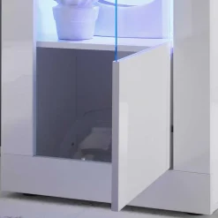 Design Wohnzimmer Vitrine in Hochglanz Weiß - Sogno^Wohnen Discount