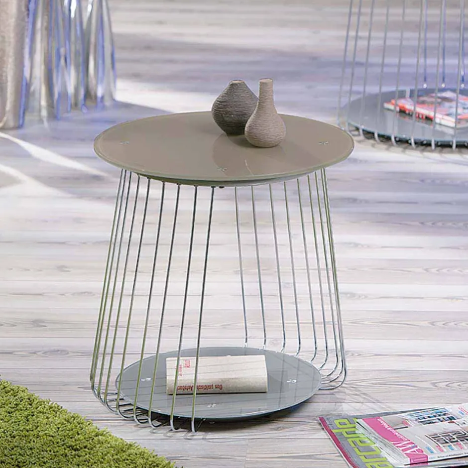 Wohnen Design Wohnzimmertisch in Taupe - Denna