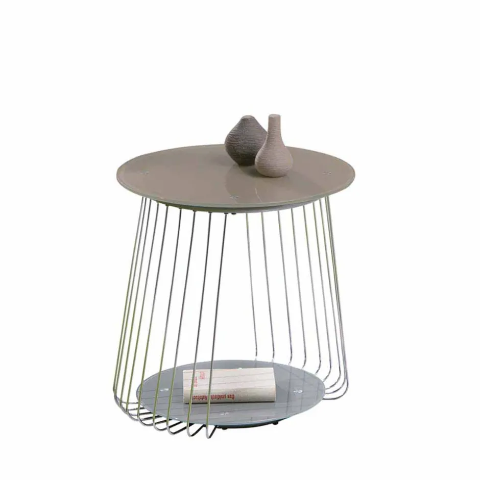 Wohnen Design Wohnzimmertisch in Taupe - Denna