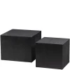 Wohnen Design Zweisatz Beistelltisch in Schwarz - Canpur (zweiteilig)