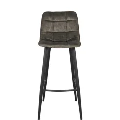 Design-Barstühle in Dunkelgrün Velours - Ciudada (2er Set)^Wohnen Sale