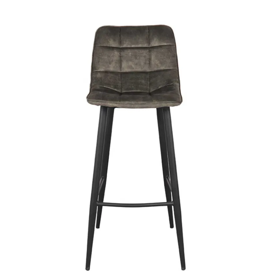 Design-Barstühle in Dunkelgrün Velours - Ciudada (2er Set)^Wohnen Sale