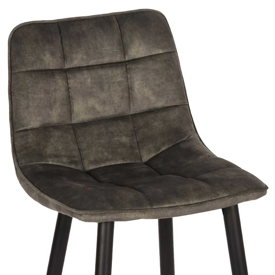 Design-Barstühle in Dunkelgrün Velours - Ciudada (2er Set)^Wohnen Sale